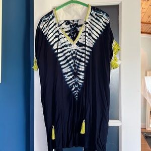 Tie dye tunic coverup